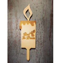 Eko lesena sveča za grob. 100% dizajnirana in izdelana v Sloveniji. Iz 3-4mm vezane plošče, zaščitena pred vremenskimi vplivi, t