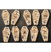 Halloween škatla v obliki krste - 25cm