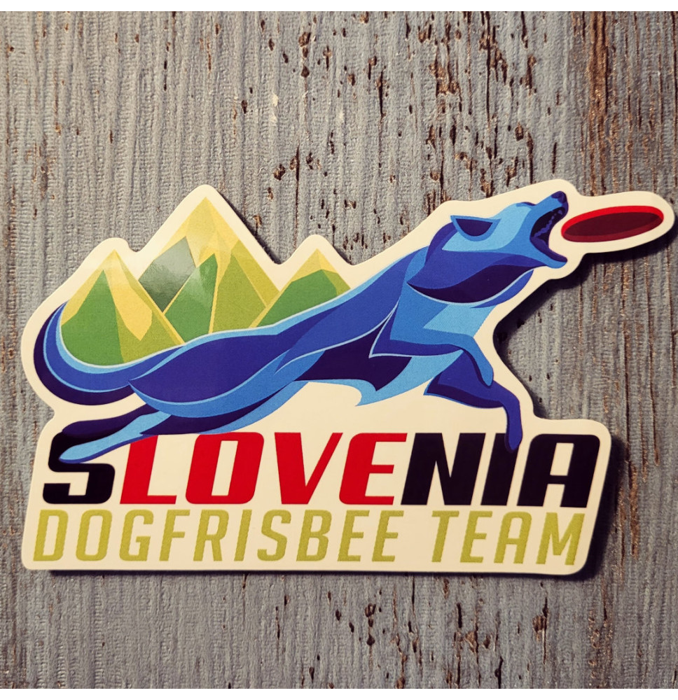 Nalepka Slovenia DogFrisbee Team
