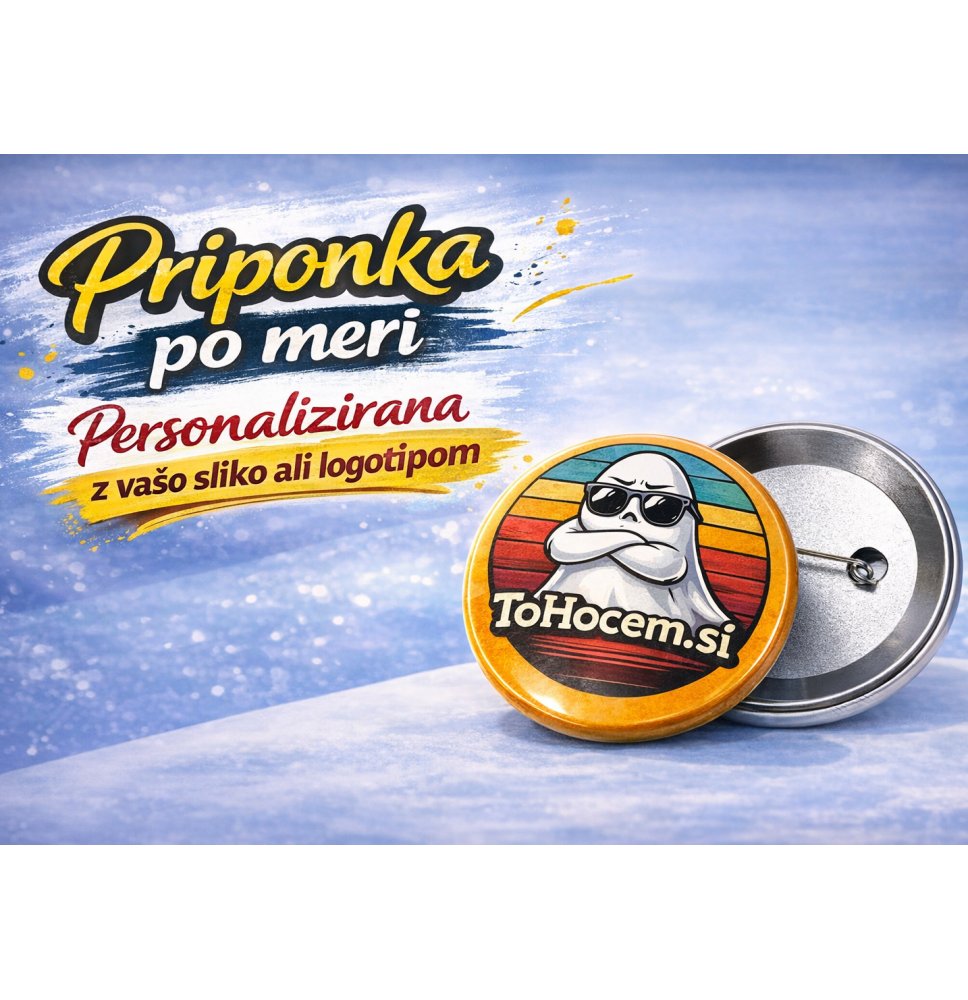Priponka po meri, okrogla 5,8cm