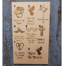 Eko lesena sveča za grob. 100% dizajnirana in izdelana v Sloveniji. Iz 3-4mm vezane plošče, zaščitena pred vremenskimi vplivi, t