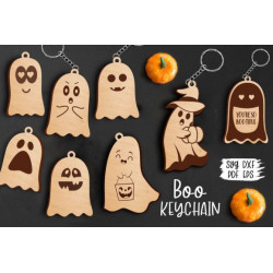 Obesek za ključe duhec, narejen iz ene plasti 3-4mm vezane plošče.